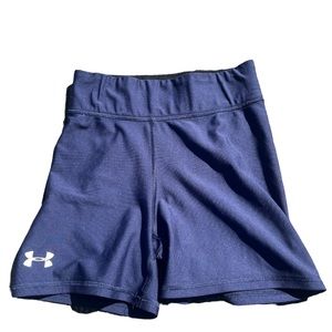 ✨Under Armour Navy Blue Compression Shorts Women's UA Team 4" Shorts Size Small✨
